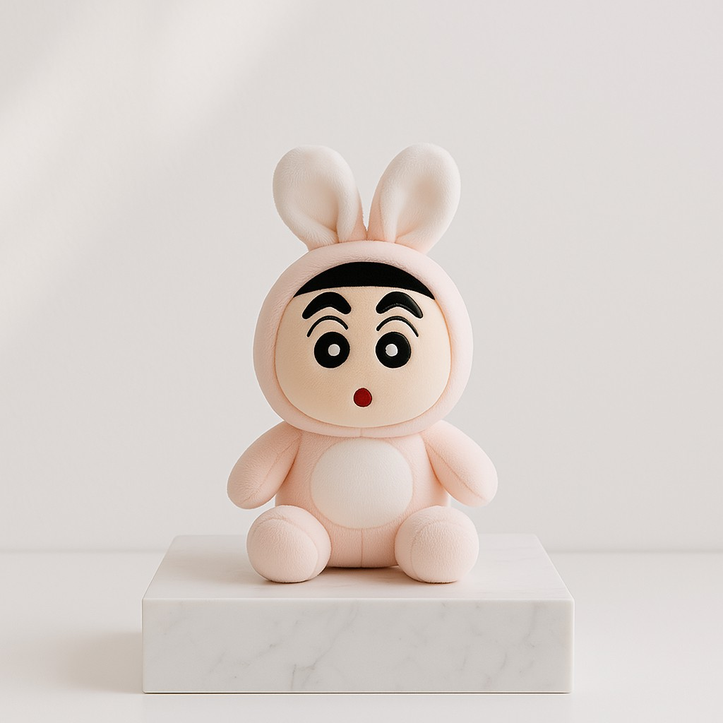 Cute Shinchan Rabbit Soft Toy – Ultra-Soft & High-Quality Stuffed Toy for Kids 8 inch - MS14476.
