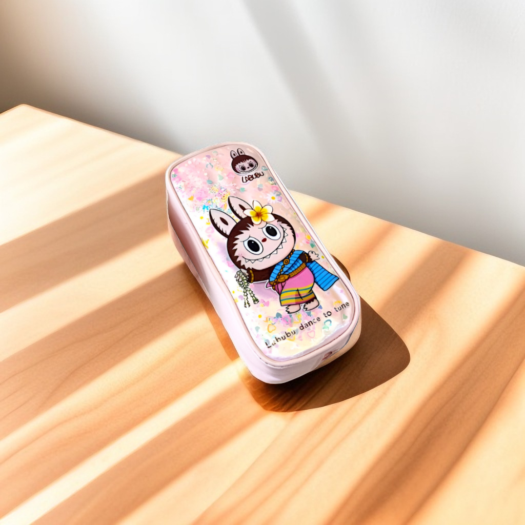 Labubu Peach Bunny Pencil Case - Trendy POP MART Stationery Pouch NOVHBC-1881131