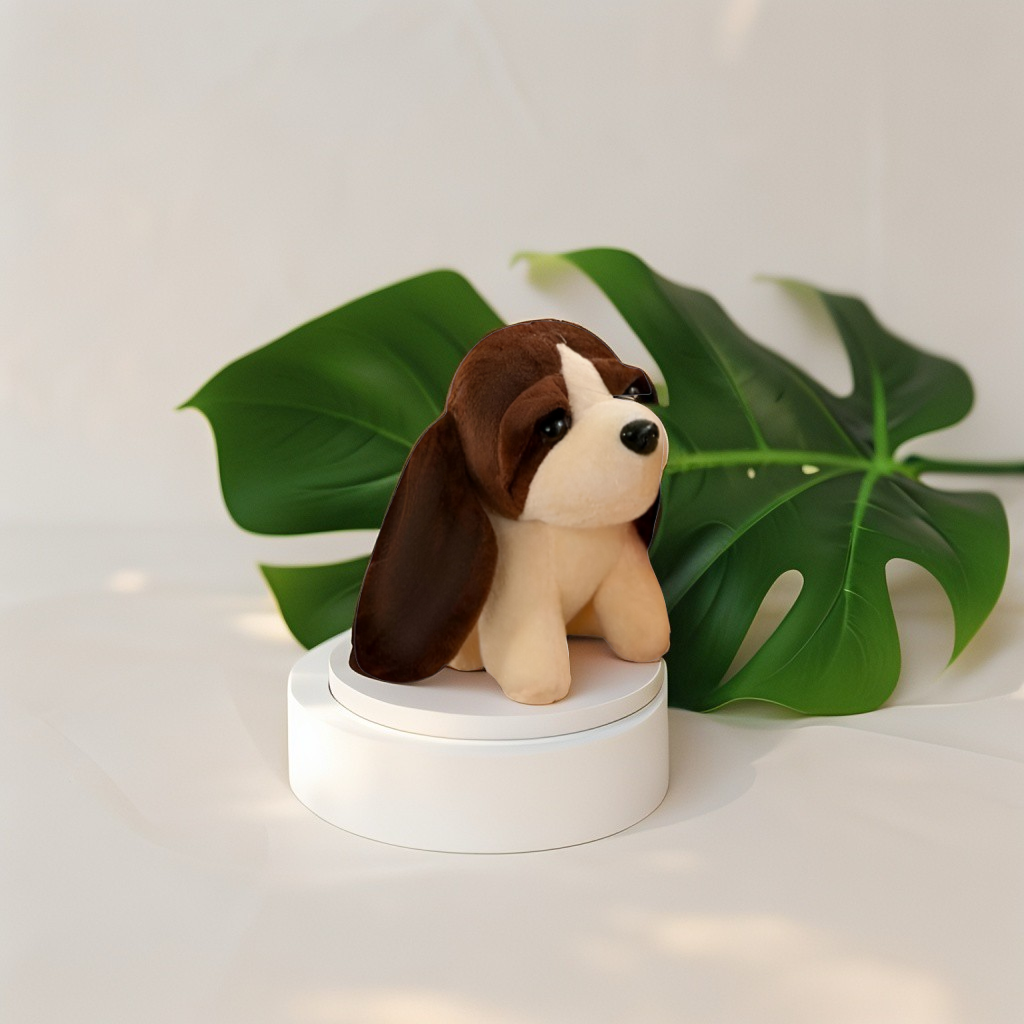 Brown - Cuddly Plush Puppy Stuffed Toy | Small 7" Dog Soft Toy for Children LMI11928