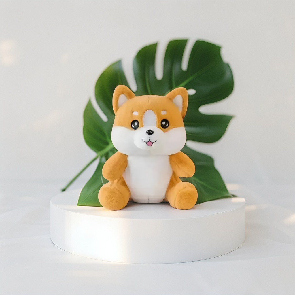 Fluffy Shiba Inu Puppy Plush - Huggable & Super Soft Toy Dog Stuffed Animal for Kids & Adults LMI12510