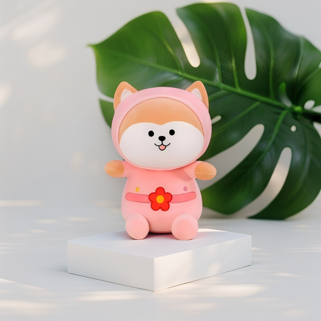Pink - Cute Shiba Inu Dog Plush Toy in Frog Costume | Kawaii Stuffed Animal Soft Toy LMI14146
