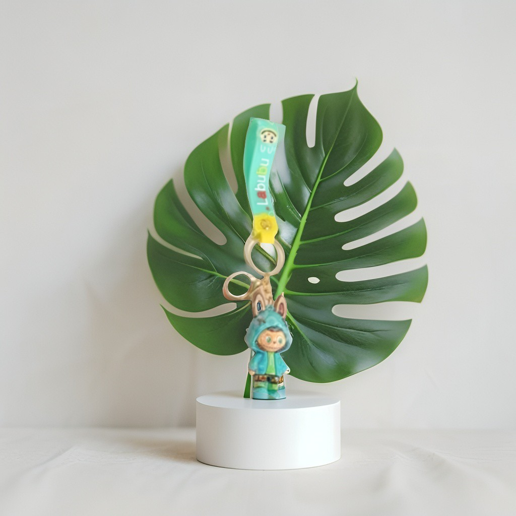 Green - Labubu Shining Keychain – Cute Glow Keyring for Kids NOVHBC-1881191.