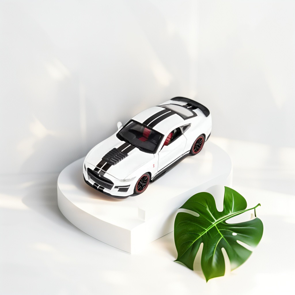 Mustang Shelby GT500 – Diecast Metal Model Car Pull Back Action Toy Collectible – With Acrylic Display Box.