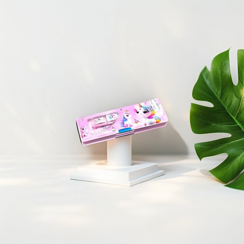 Unicorn Pencil Box for Girls | Magnetic Kids Stationery Organizer with Inbuilt Sharpener | Cute School Supplies & Birthday Gift NOVHBC-1881121
