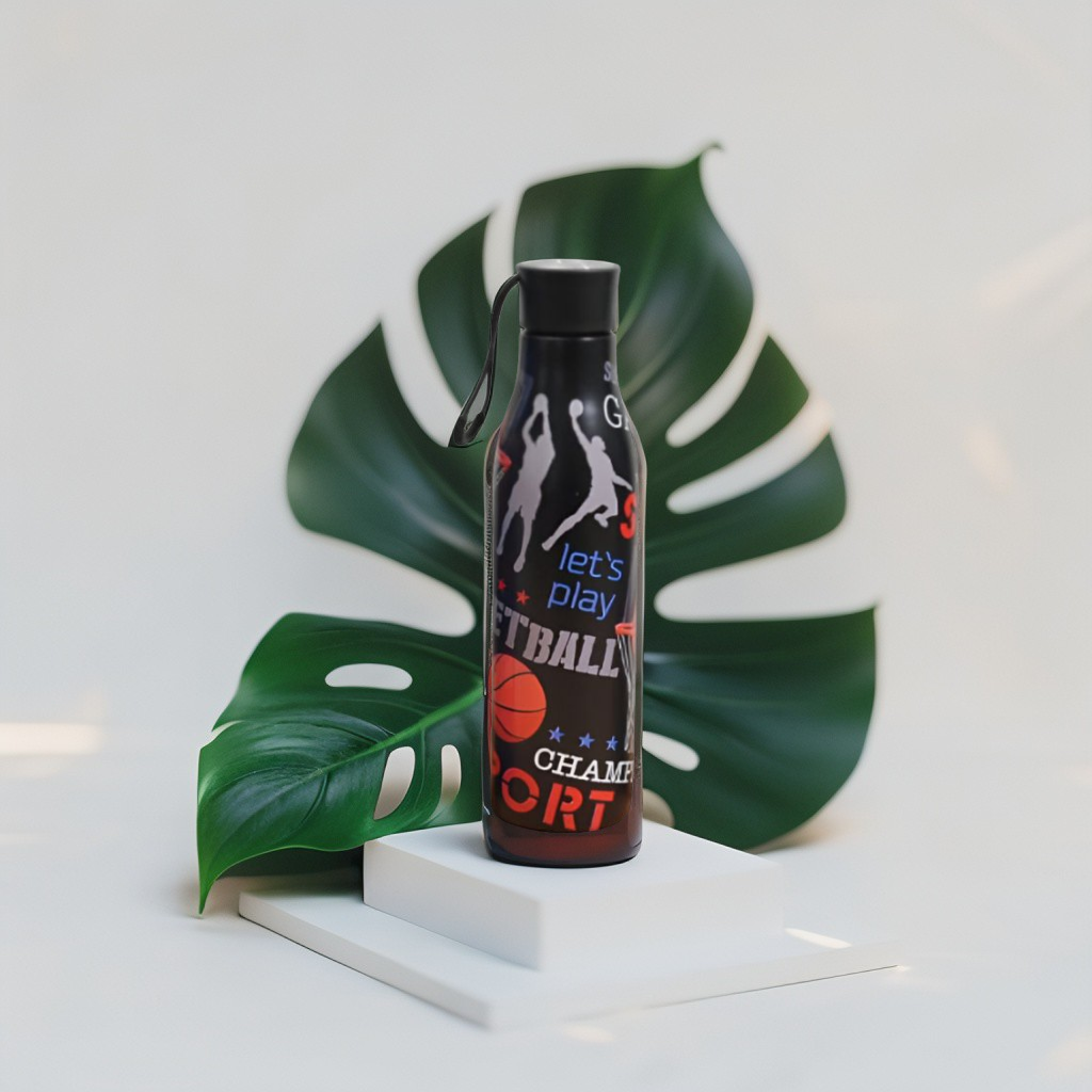 Stylish Graffiti Print Sports Water Bottle | Hydration for Gym, School & Activity NOVGBT-8377