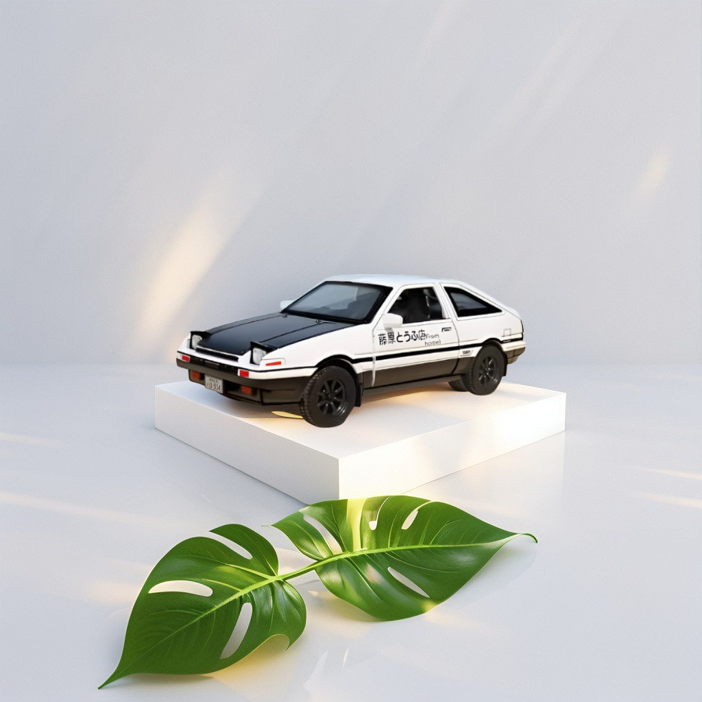 Toyota AE86 Trueno Diecast Car Model – Alloy Pull Back Japan Sports Car Toy for Kids | Tokyo Drift Racer Scale 1:30 TV5809.