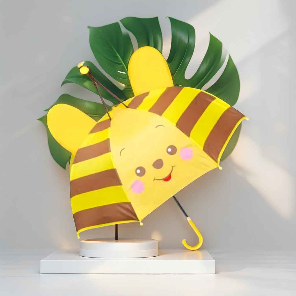 Honey Bee Umbrella – 47 cm Cute Yellow Rain Umbrella for Toddlers & Preschoolers NOV9696.