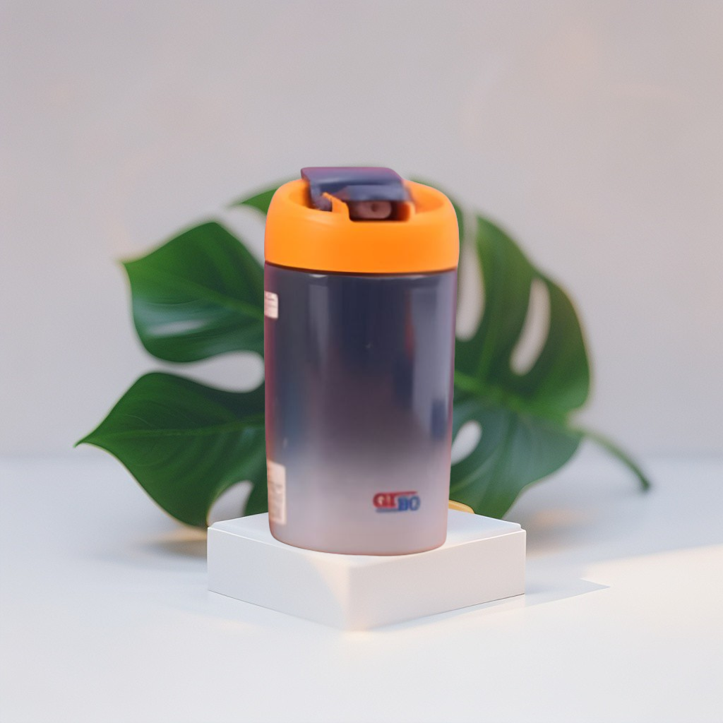 Blue - Double Shaded 2-in-1 Water Bottle 370ml – Stylish & Compact for Office Workers NOV3295.