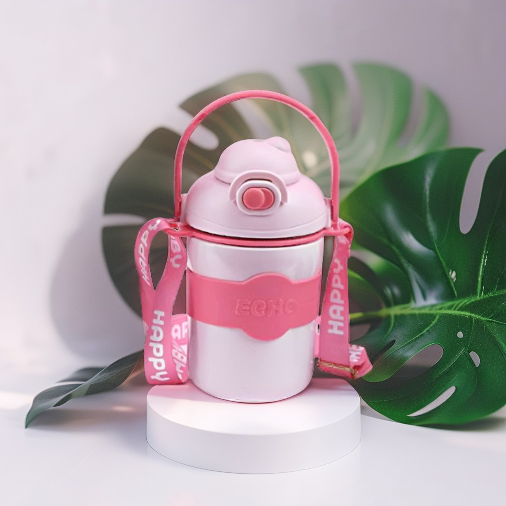 Pink - ThirstMate – 850ml Stainless Steel Water Bottle with Neck Handle NOV3969.