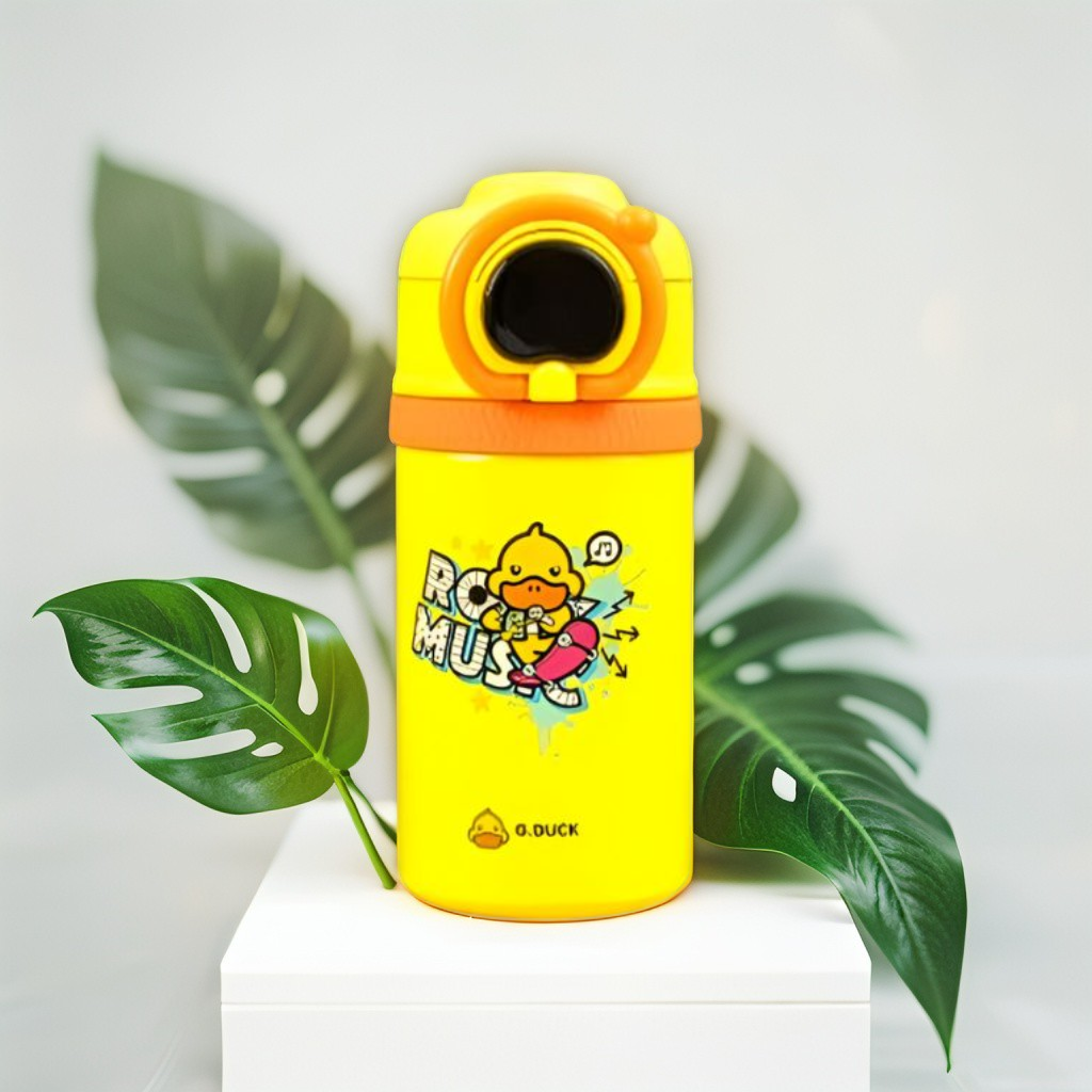 Skaterquack - DuckySip – Cute Duck Water Bottle for Kids | 550ml with Temperature Display | BPA-Free & Leakproof NOV8342.