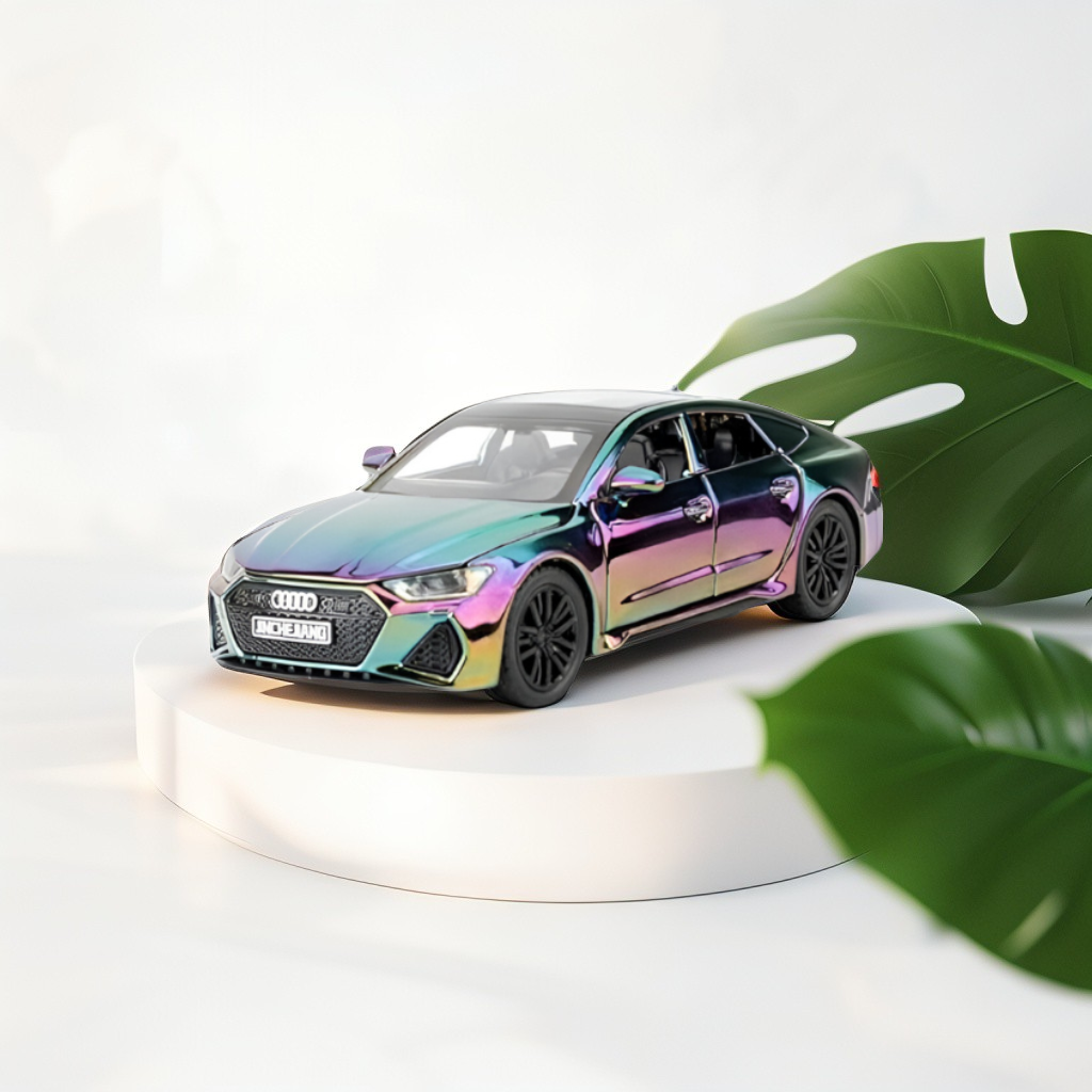 AUDI RS7 Alloy Model Car 1:32 Scale - Diecast Collectible with Iridescent/Chameleon Chrome Finish TV5430