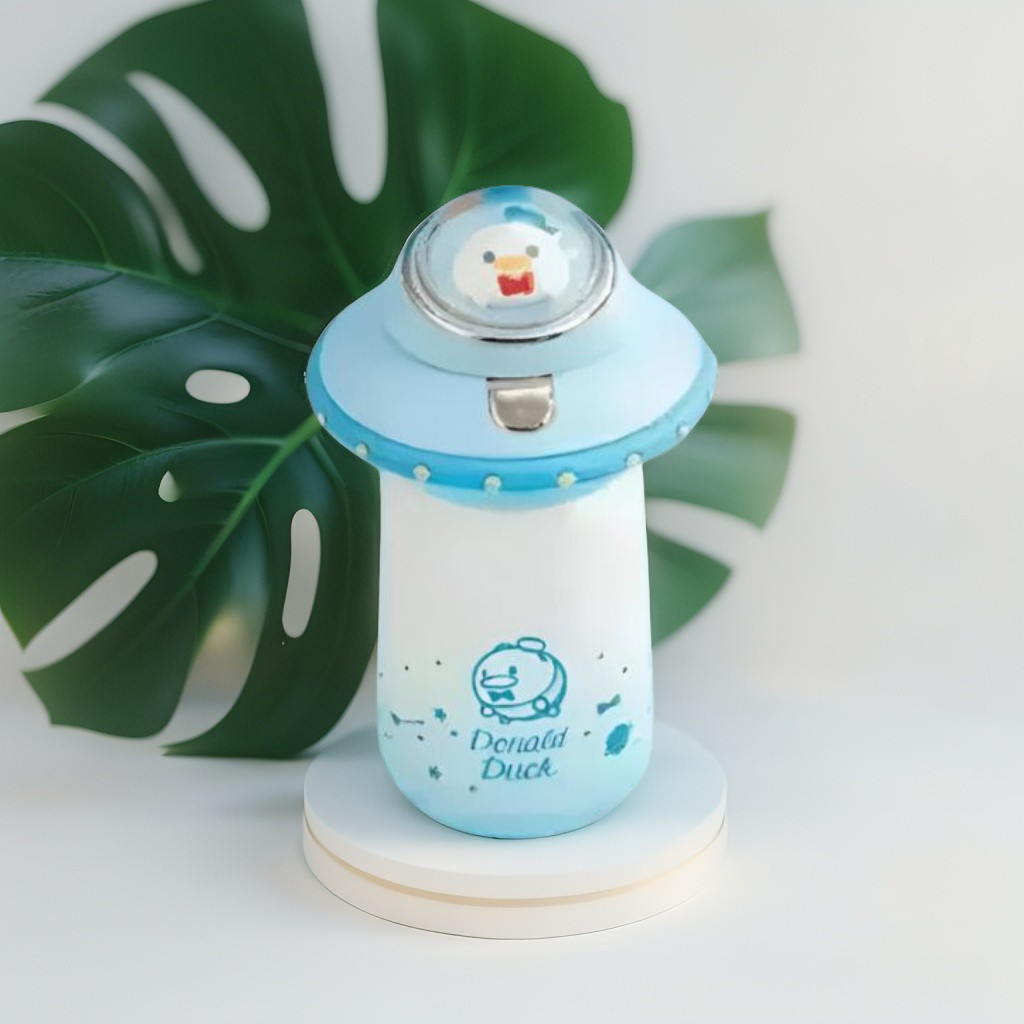 Blue - Space Ship Shaped Vacuum Insulated Water Bottle for Kids – 300ml Leakproof & BPA-Free NOV3535.