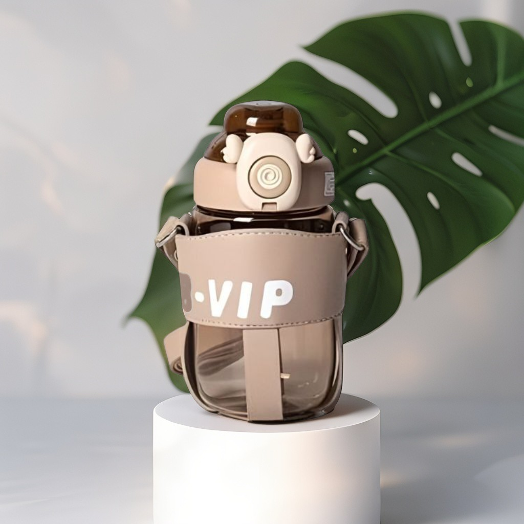 Browm - Baby Drink Bouncing Cup Water Bottle – Cute Mini Sports Bottle with Straw for Toddlers NOV1340.