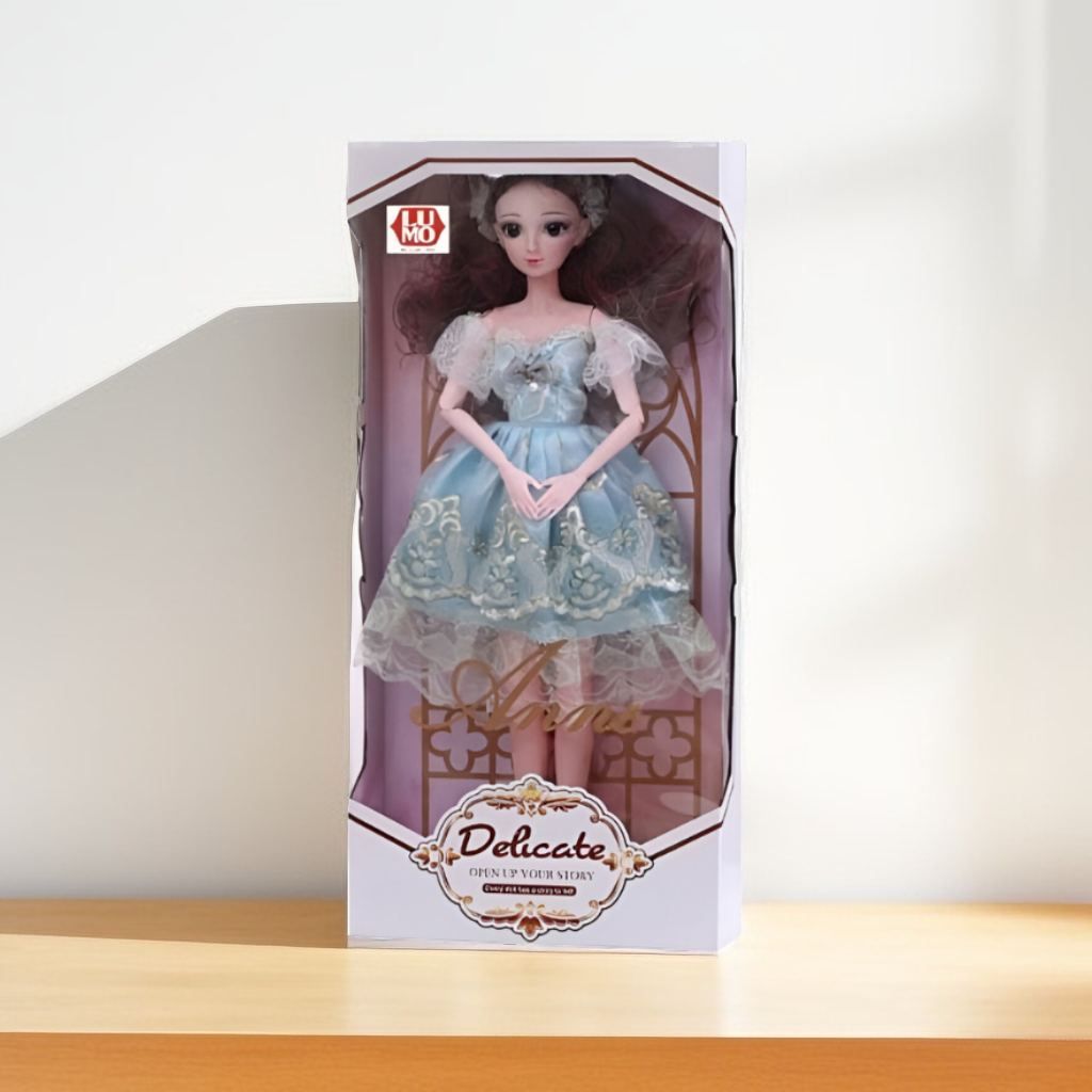 Cute Princess Doll in Elegant Gown for Kids - Fashion Doll Toy for Girls Ages 3-7 LMI10473