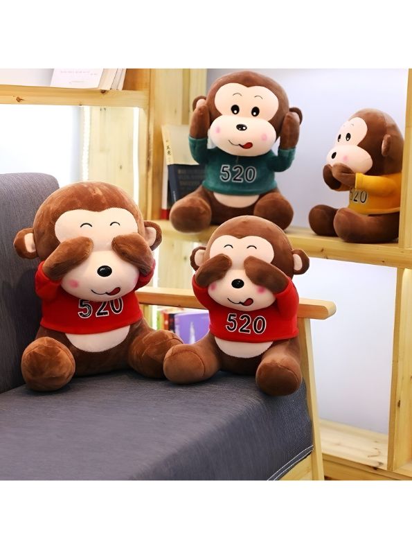 BLUE - CheekyChimp Plush – 10 Inch Soft Monkey Stuffed Animal | Cute & Cuddly Plush Toy for Kids -MS14459