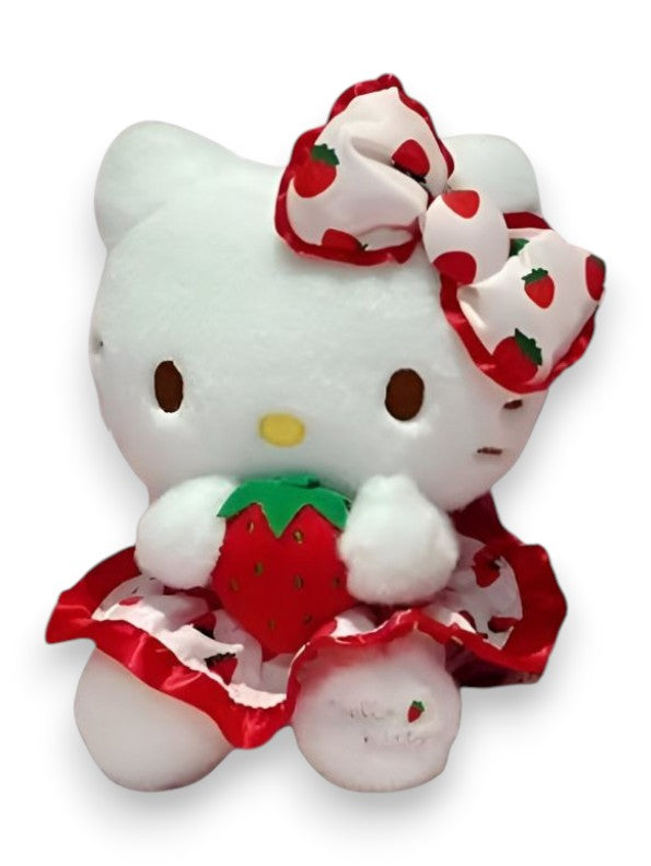 Berry Kitty Plush 12-Inch – Soft Strawberry Cat Plushie Doll for Kids, Cute Girl Room Decoration & Cuddly Gift - MS14015