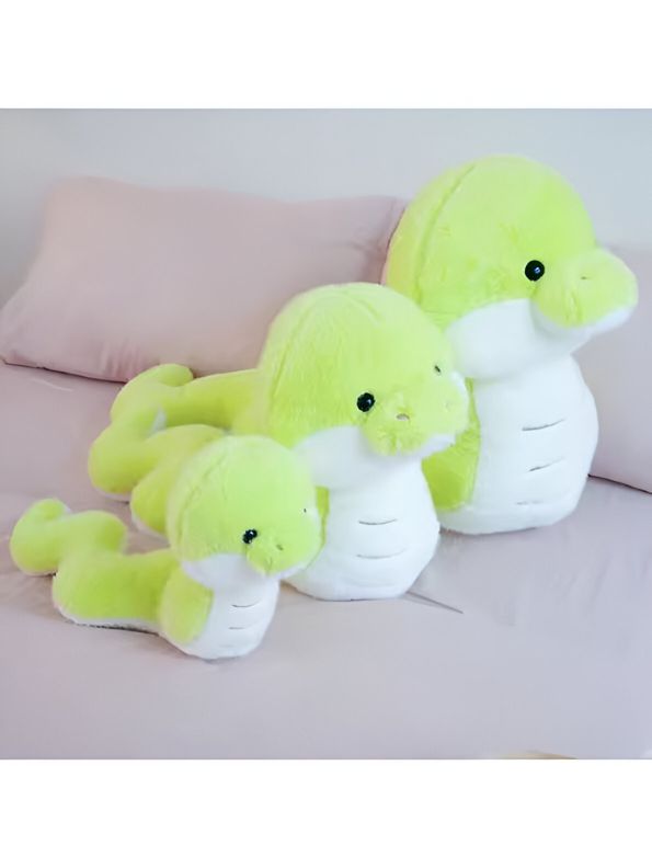 Snappy - Soft & Cuddly 8-Inch Green Snake Plush Toy for Kids | Stuffed Animal Gift - MS14517