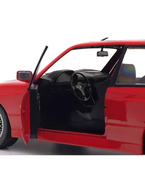 RED - BMW E30 M3 Diecast Model Car - Red Collectible Toy Car Detailed Interior & Exterior with Acrylic Display Case