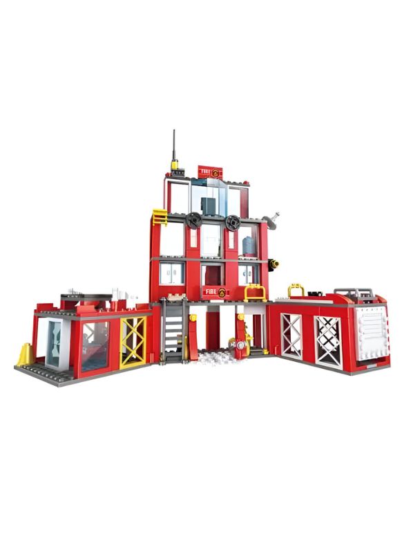 Fire Titan X - Ultimate Multi-Force Fire Rescue Fleet with Aerial & Ground Command | Building Block games for kids - MD1006