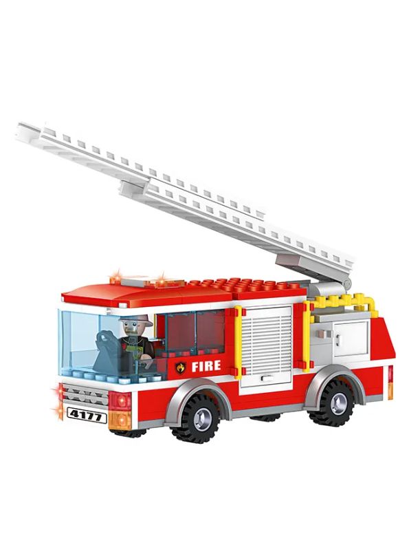 Fire Titan X - Ultimate Multi-Force Fire Rescue Fleet with Aerial & Ground Command | Building Block games for kids - MD1006