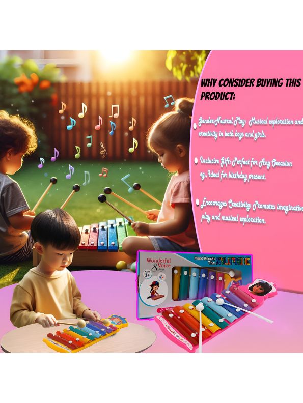TinyTunes Xylophone – Colorful Musical Toy for Babies | Educational Hard Plastic Xylophone for Early Learning & Sound Play.