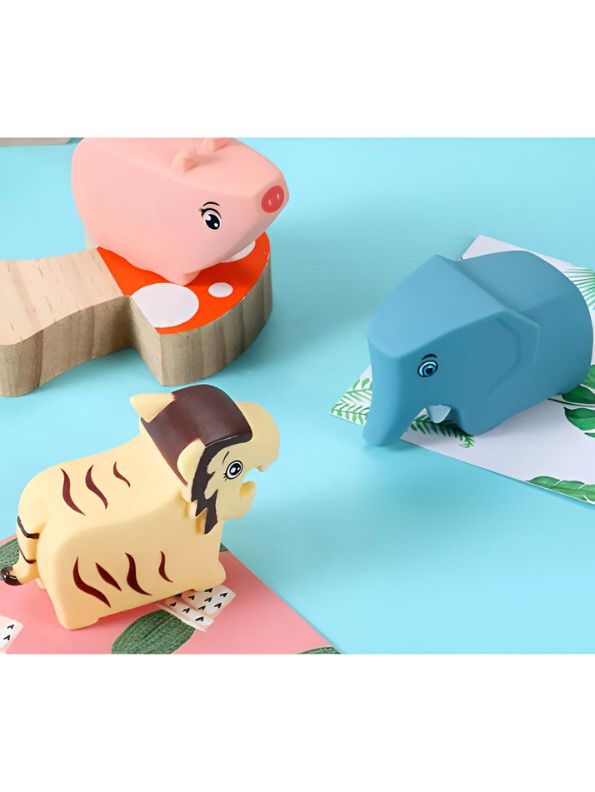 RubberJoy Critters – Colorful Squeaky Bath Toys for Kids | Soft Vinyl Cartoon Animals | Educational & Fun Tub Time Toy Set
