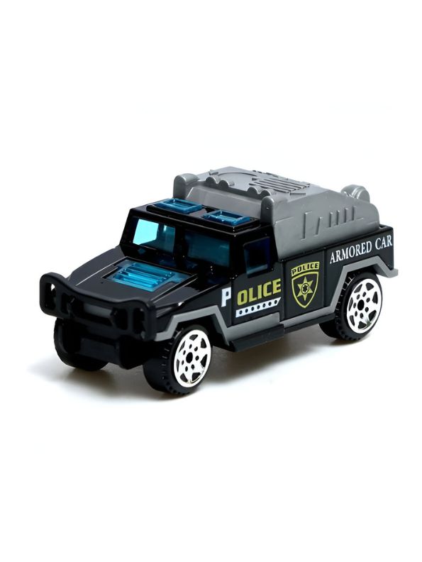 MiniCops Patrol Set – Diecast Metal Police Car Toy Set for Kids | Mini Police Vehicles Playset - LMI13672