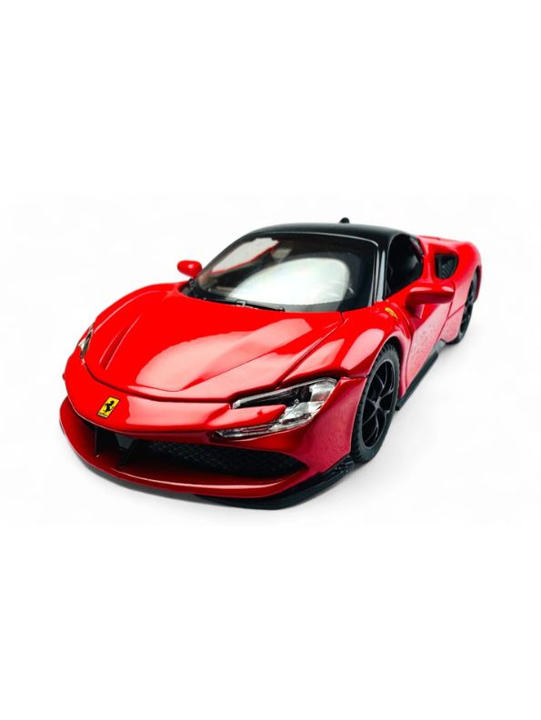 Red - Ferrari SF90 Spider Diecast Car – Premium Collectible Model | Metal Sports Car Toy for Enthusiasts - Scale 1:32