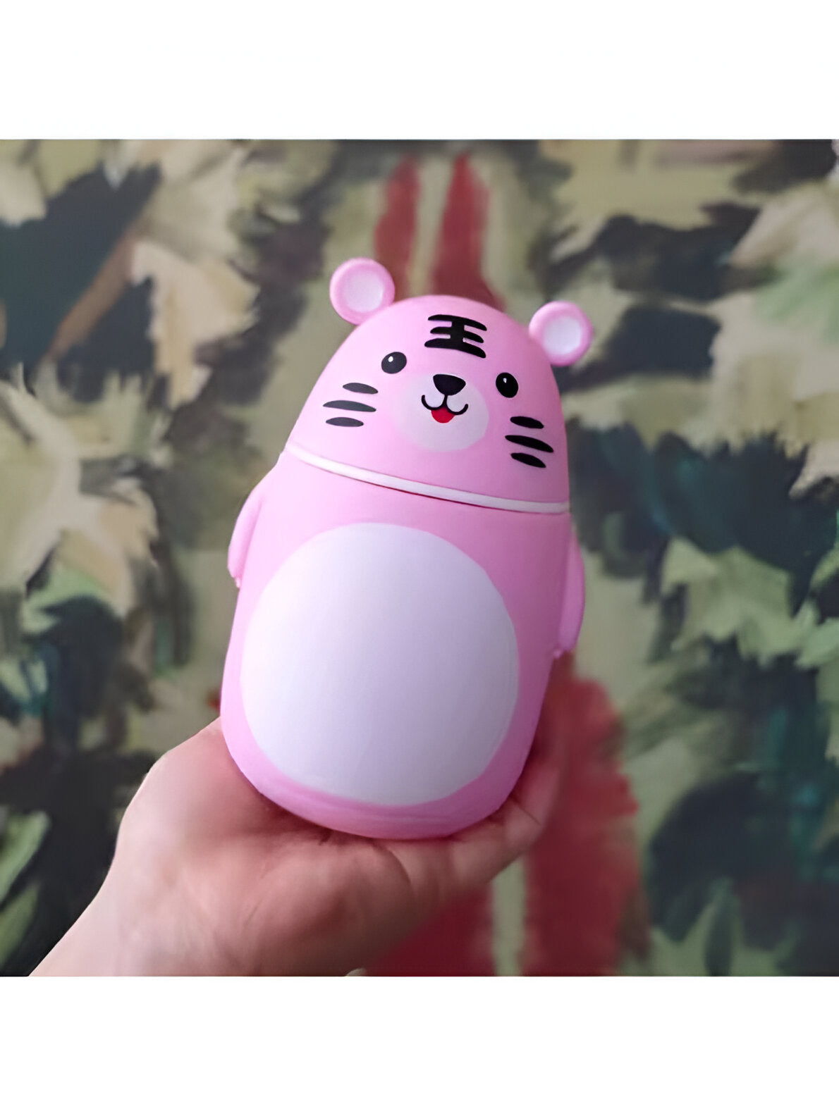Pink - TigrisElite – Adorable Tiger Glass Water Bottle for Kids | Cute & Eco-Friendly Leakproof Bottle - NS551