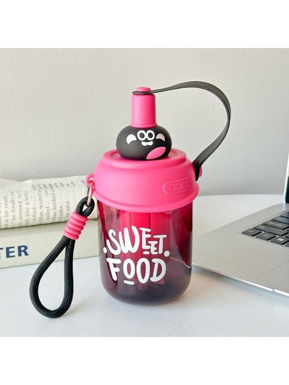 Cute Water Bottle with Strap for Kids | Leakproof Sipper Bottle for School, Girls & Boys NOVGBT-50720