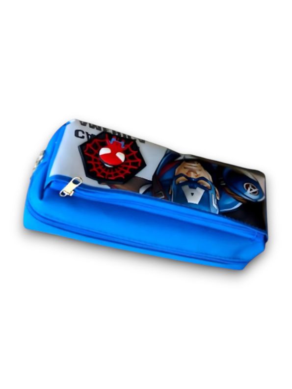 Blue - Captain America Soft Pouch – Avengers Spinner Pouch with Double Chain in Blister Card | Marvel Superhero Accessory NOVHBC-188984