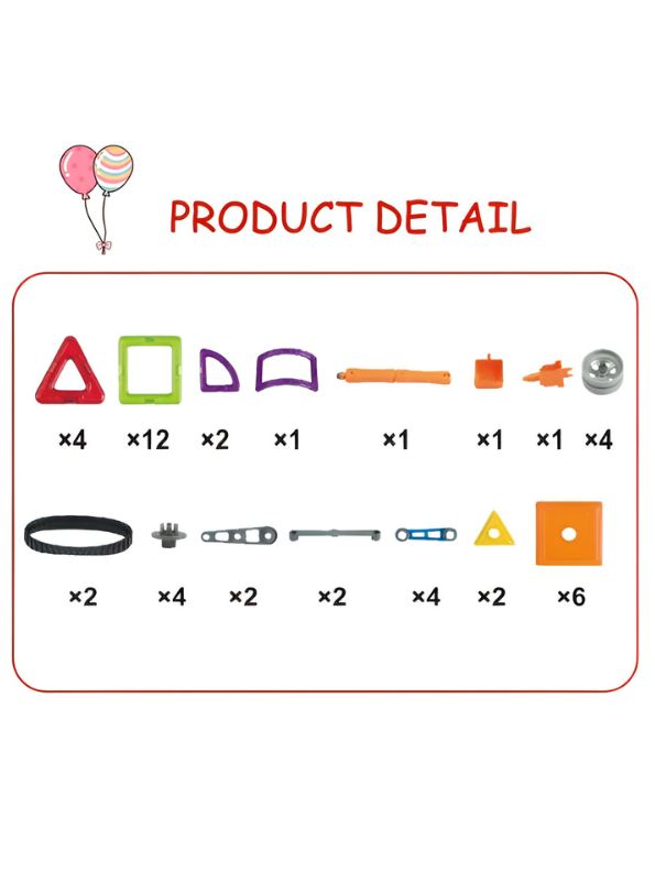 MagniBuilder – Educational Building Blocks Toys for Kids | High-quality, Non-toxic, Child-safe plastic - MD121