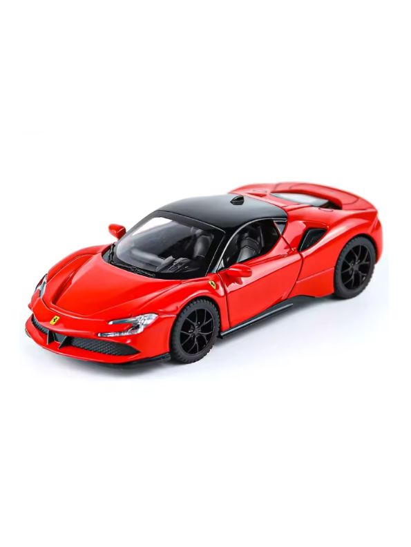 Red - Ferrari SF90 Spider Diecast Car – Premium Collectible Model | Metal Sports Car Toy for Enthusiasts - Scale 1:32