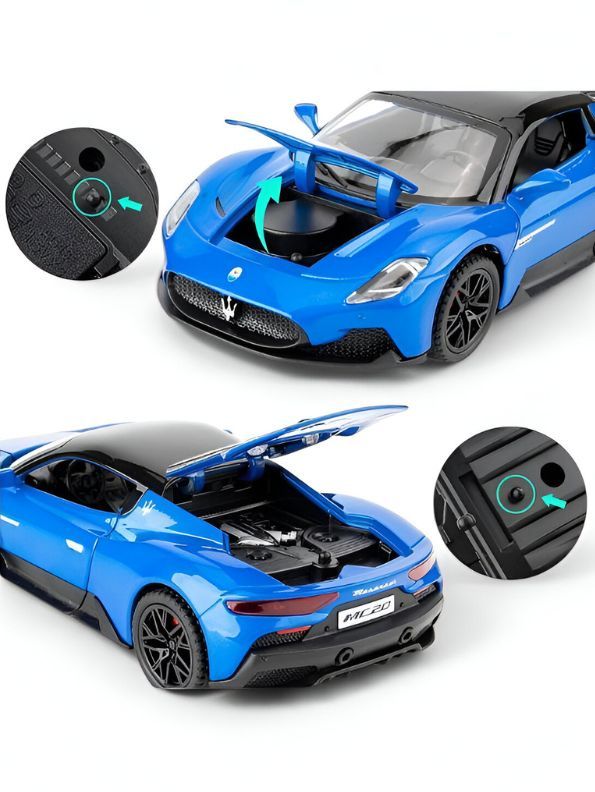 Blue - Maserati MC20 Diecast Car – Premium Collectible Model for Enthusiasts Scale 1:32.