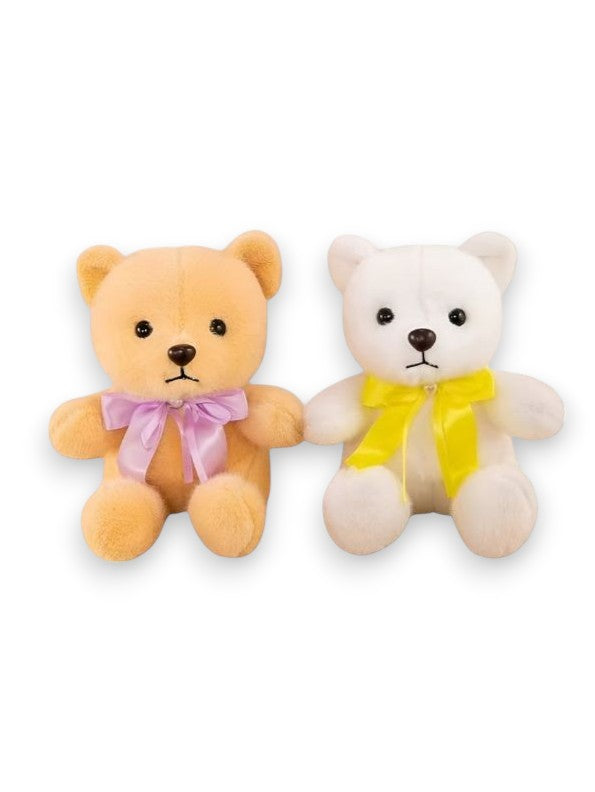 BROWN - SoftiePaws 8 Inch Teddy Bear Plush Toy – Cute & Cuddly Soft Toy for Kids & Babies - MS14516
