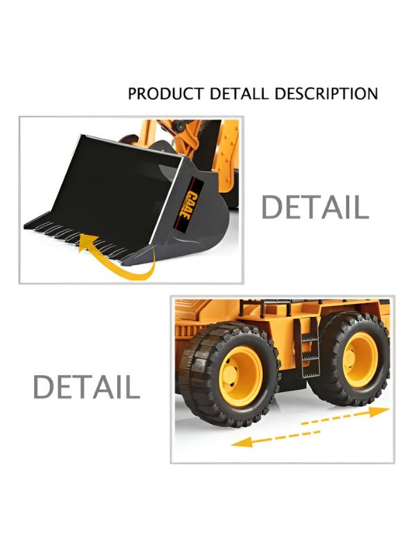 MightyDozer - RC Bulldozer Truck Toy | Remote Control Bulldozer Toy For Girls & Boys - LMI14205