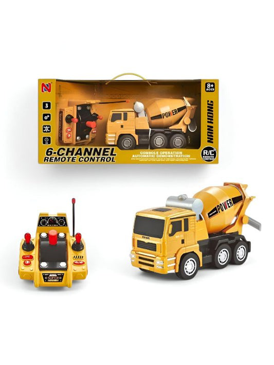 MixMaster – Remote Control Cement Mixer Engineering Truck | 360° Rotation RC Dump Truck for Kids - MS13959.