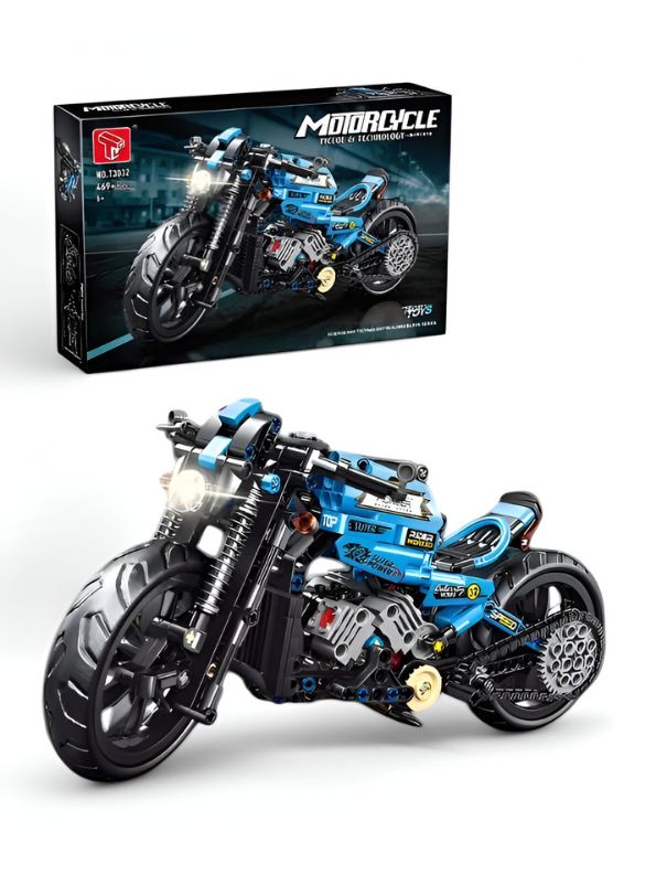 StormRider T3032 – Technical Motorcycle Model Building Kit | Motorbike Bricks Assembly Toy for Kids - MD1637.
