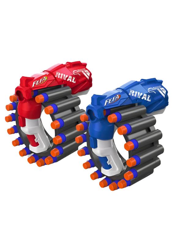 Red - SharpShot Revolver Blaster – Soft Bullet Blaster | Super Shoot Action Toy Gun for Boys and Girls LMI10990