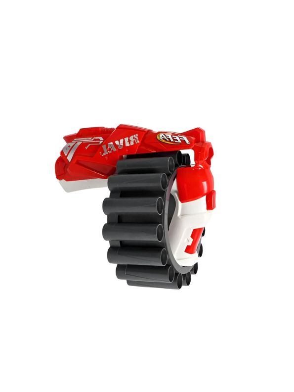 Red - SharpShot Revolver Blaster – Soft Bullet Blaster | Super Shoot Action Toy Gun for Boys and Girls.