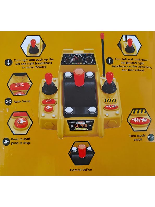 MixMaster – Remote Control Cement Mixer Engineering Truck | 360° Rotation RC Dump Truck for Kids - LMI13959.