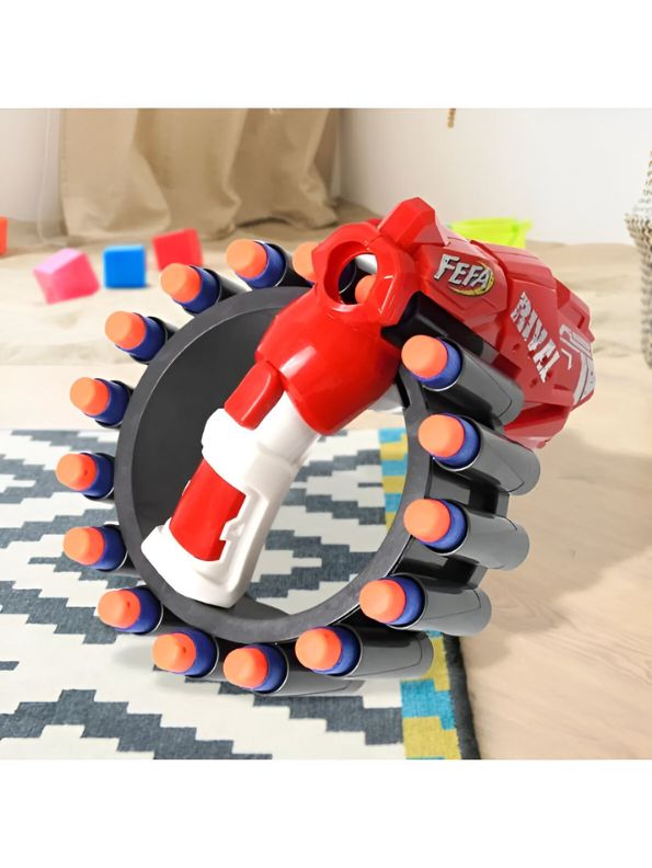 Red - SharpShot Revolver Blaster – Soft Bullet Blaster | Super Shoot Action Toy Gun for Boys and Girls.