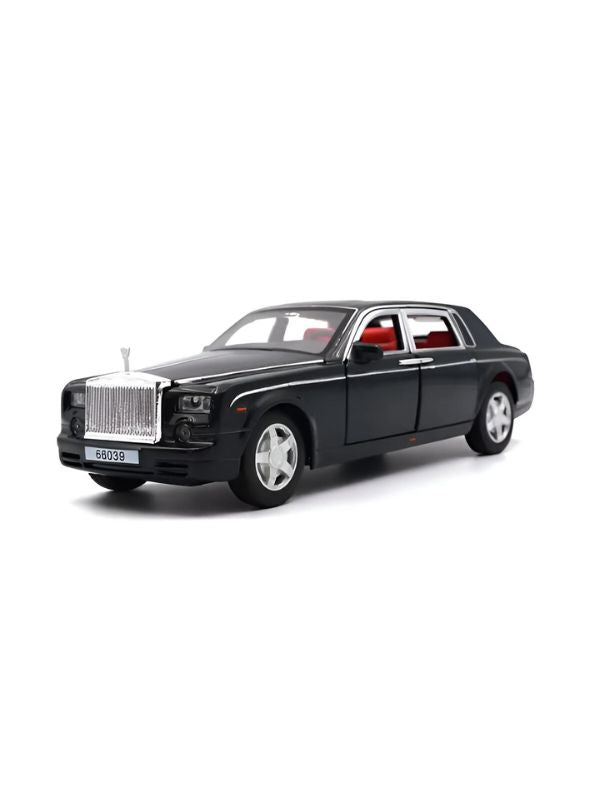 Black - Rolls Royce Phantom – Diecast Alloy Vintage Car | Metal Pull-Back Toy & Collectible Gift - Scale 1:20 - TV4914