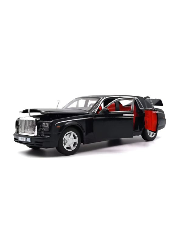 Black - Rolls Royce Phantom – Diecast Alloy Vintage Car | Metal Pull-Back Toy & Collectible Gift - Scale 1:20 - TV4914