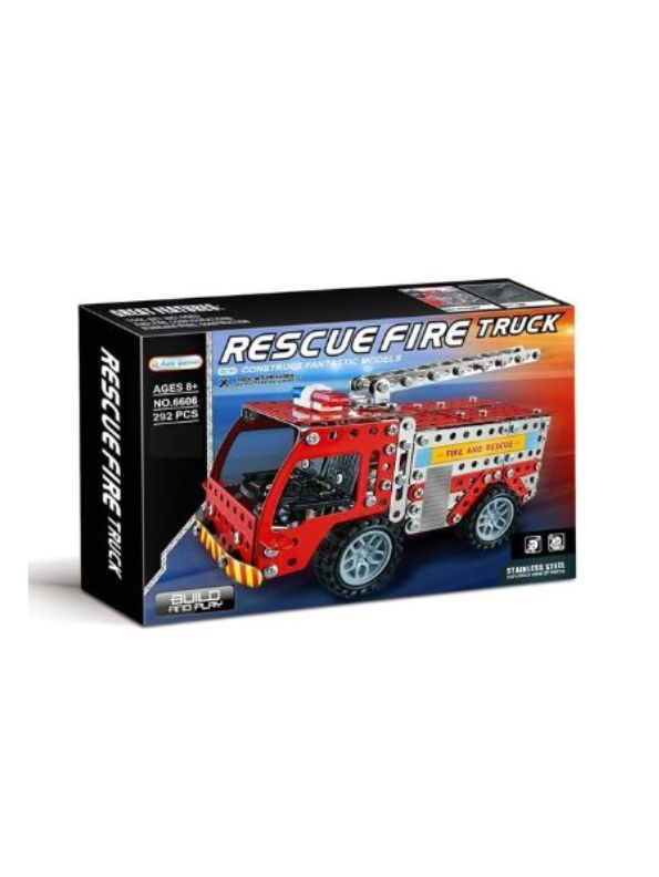 RapidRescue – 292 PCS | 3D DIY Rescue Fire Truck Building Kit for Kids – MD158.