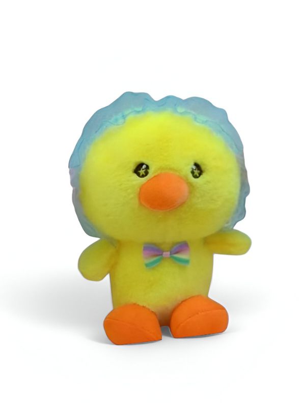 Yellow - Adorable Soft Toy with Bow – Cute & Cuddly Plush Gift for All Ages 8 inch - MS14484.