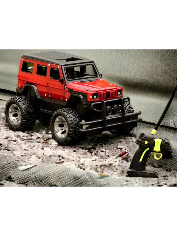 Red - Off-Road Xtreme – Metal Body Rechargeable Remote Control Rock Climbing Racing Car with LED Lights – Assorted Colors - MS11042.