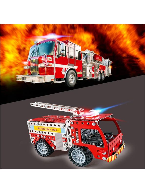 RapidRescue – 292 PCS | 3D DIY Rescue Fire Truck Building Kit for Kids – MD158.