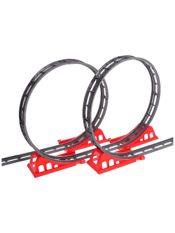 Golden Express – Kids Toy Train Track Set – Battery Operated Railway Toy with Moving Plastic Train Model – Trackset for Boys & Girls - LMI11804.