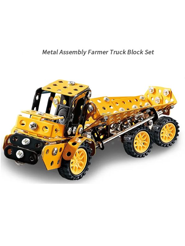 Farm Force – 221 PCS | Metal Farmer Truck Construction Block Set for Kids – MD155